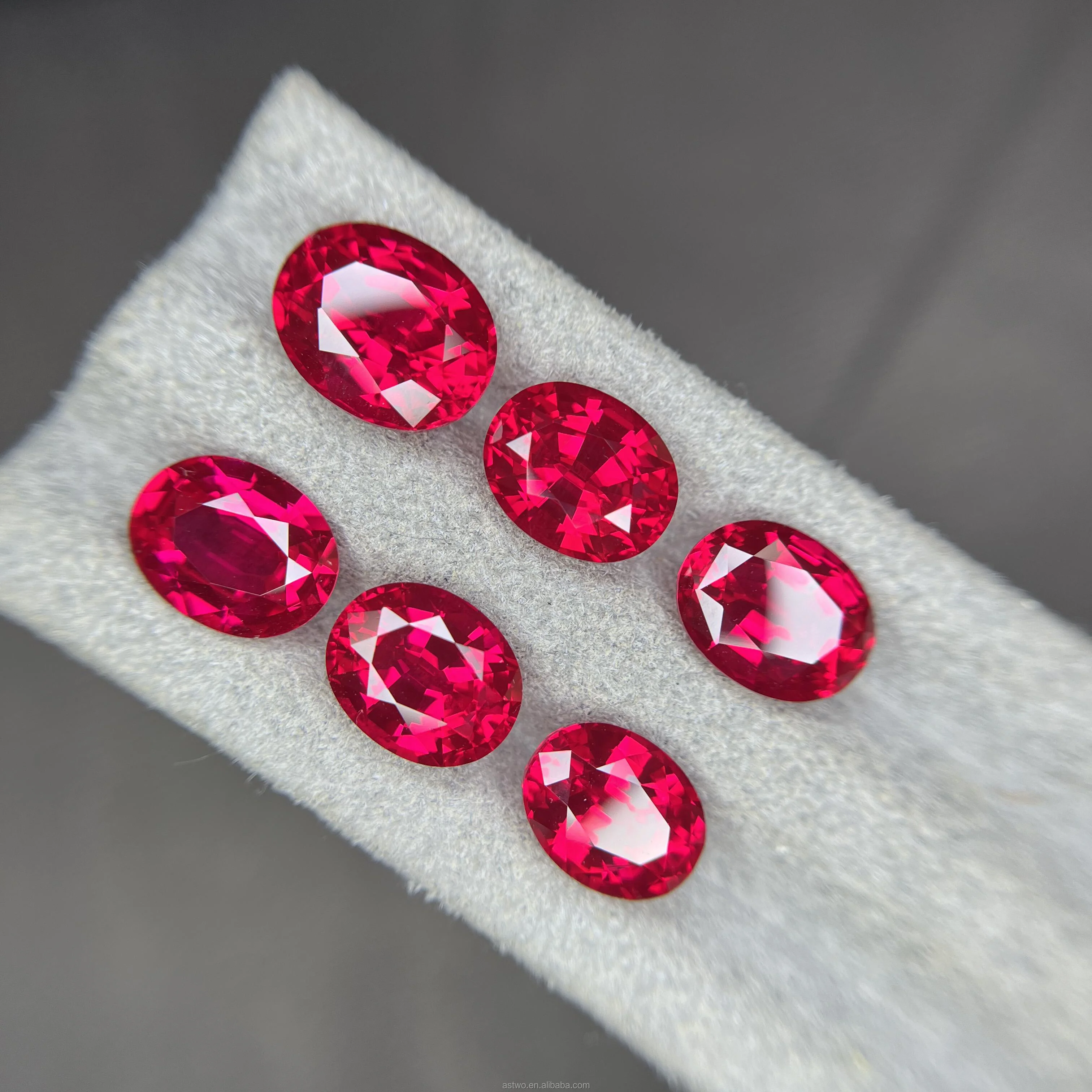 Top Quality 5A Natural Ruby Ring Pear Round Oval Polished Lab Created Loose Gemstones Synthetic Sexy Ruby