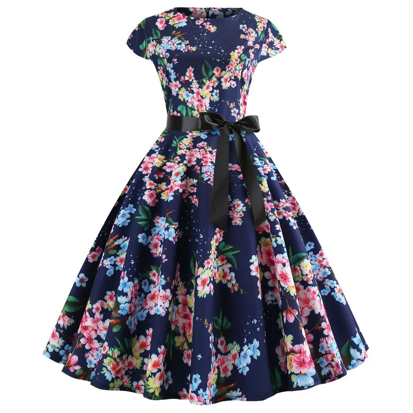 Shop Our Summer Sleeveless Chiffon Dress with Flower Prints