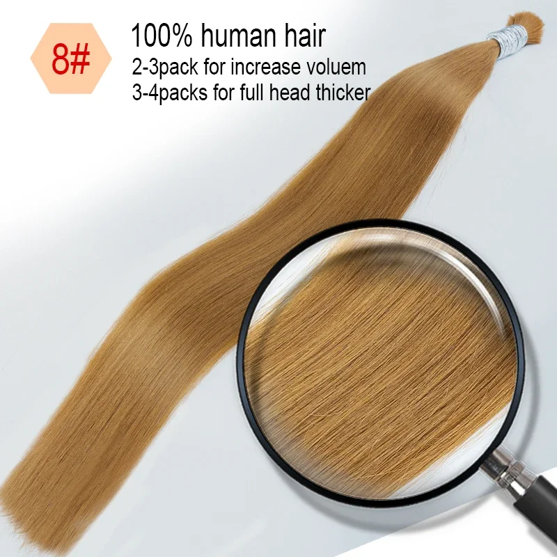 Extension sfuse di capelli umani vergini al 100%, 1b 613, capelli biondi sfusi 10a, tessitura per trecce_voghion.com