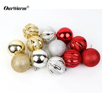 OurWarm Home Decor 24pcs 6cm Modelling Craft Solid Polystyrene Round Spheres Christmas Plastic Balls For Tree