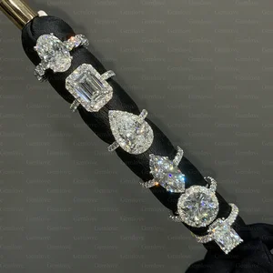 Laboratory-grown 6.03-carat diamond Combination ring for women 18K white gold oval-cut diamond  Anniversary jewellery