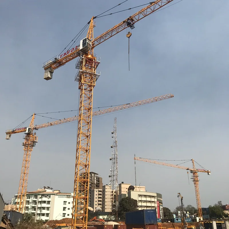 Hot Sale 18 Tons Topless Tower Crane QTZ315-7040 with Motor High Load Moment Max Height 200M
