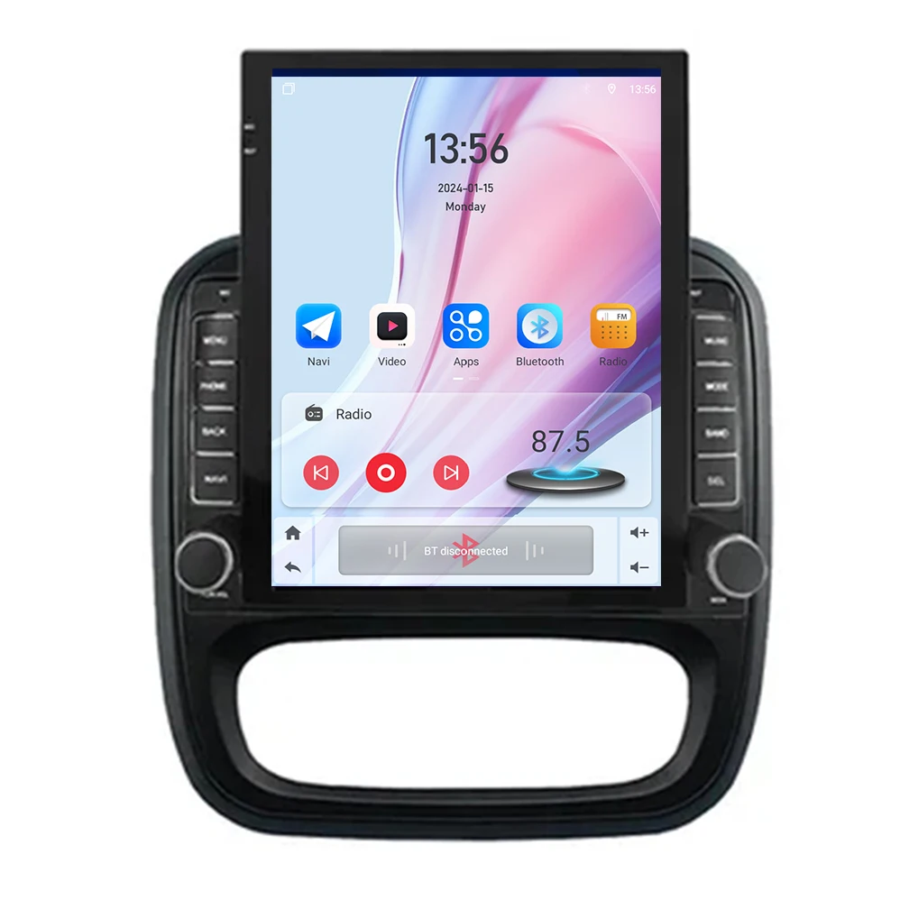 Autoradio Android 15 Con Schermo 9'' Per Opel Vivaro B / Renault Trafic / FIAT Talento / Nissan NV300 – CarPlay Senza Fili, GPS, Wi-Fi, 4GB RAM
