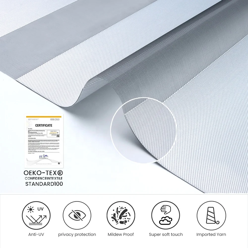 MING CHEN Motorized Smart Window Shades zebra Rolling Blinds with Remote Control Battery google Smart Electric Blinds for Window