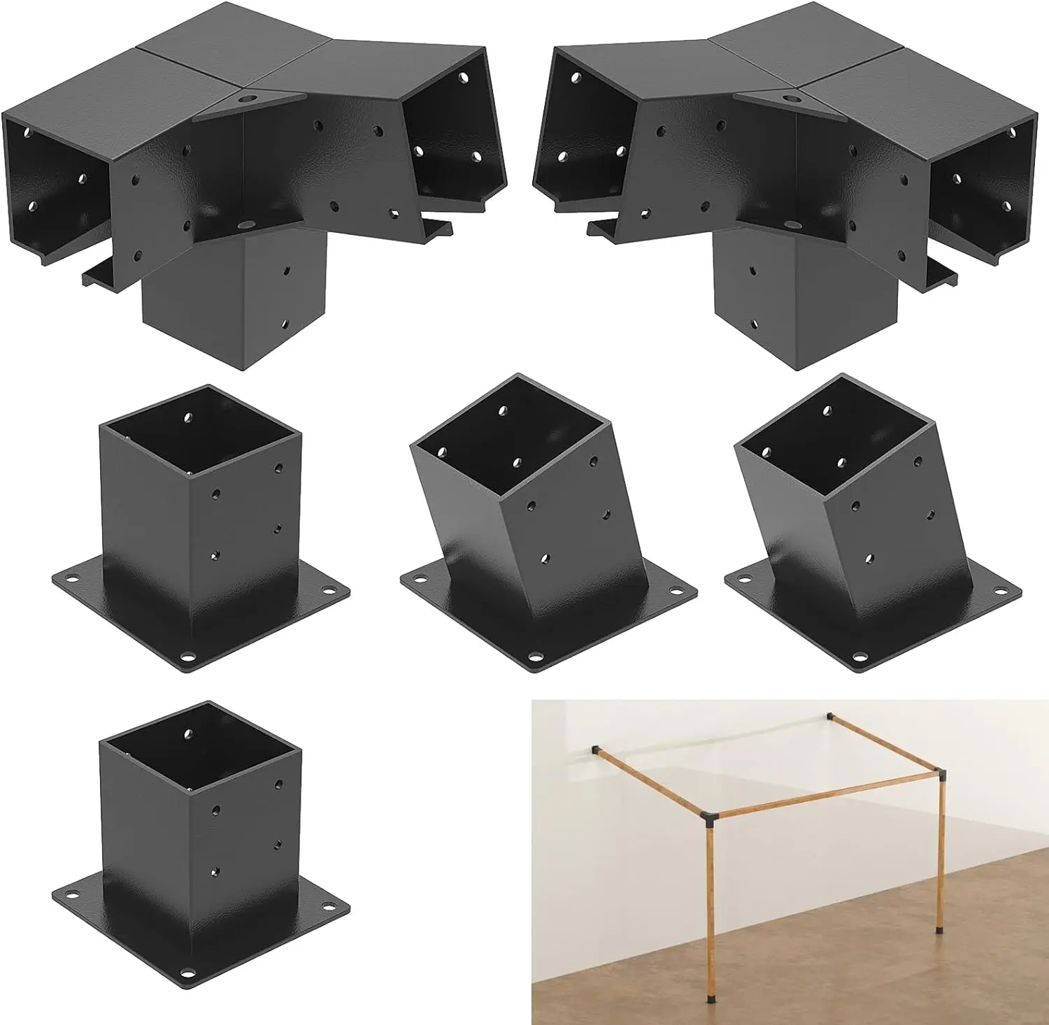 Staffe per pergola Staffa angolare ad angolo retto a 3 vie K