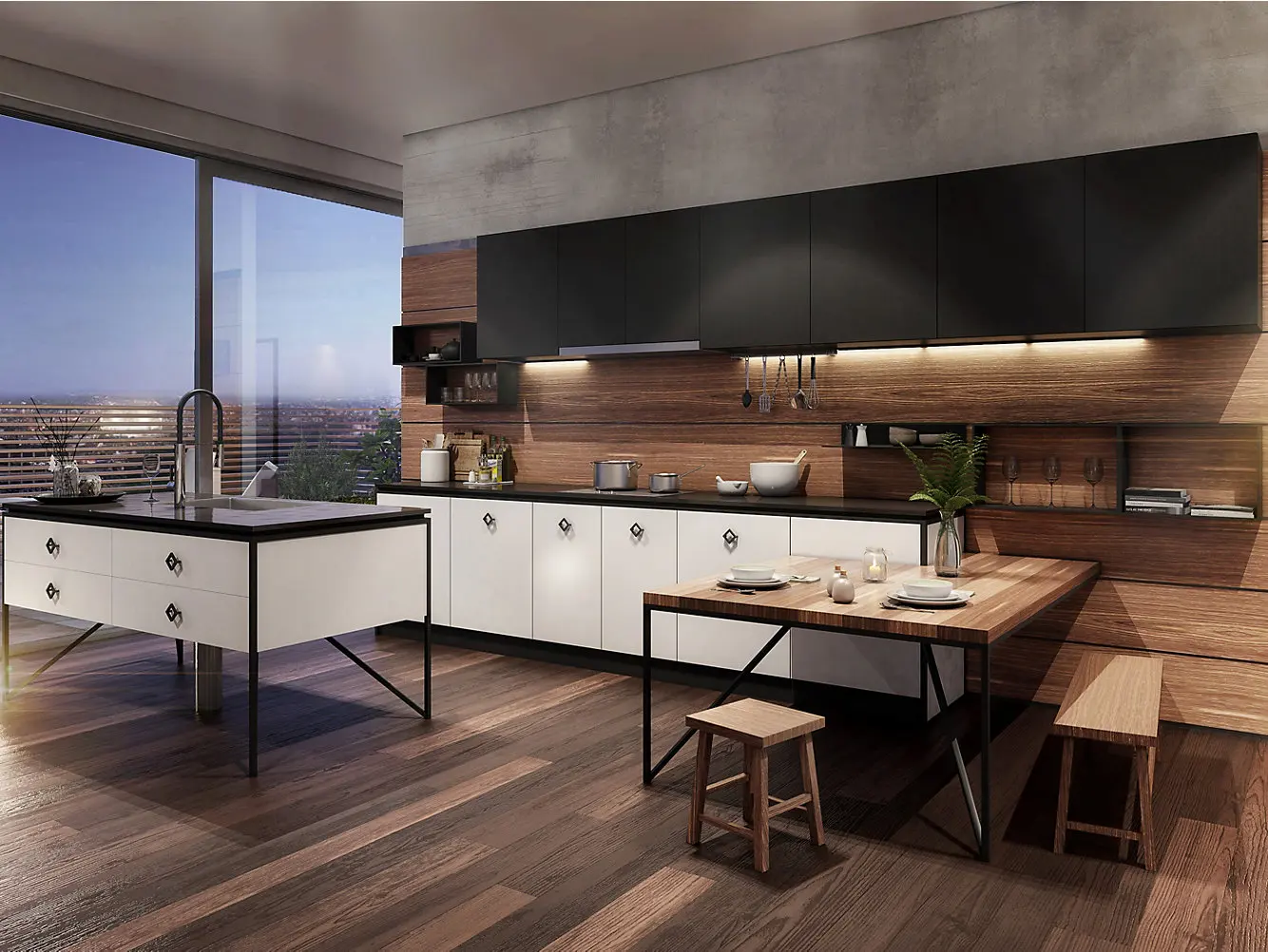 Kitchen With Island On Wheels Of Muebles De Cocina