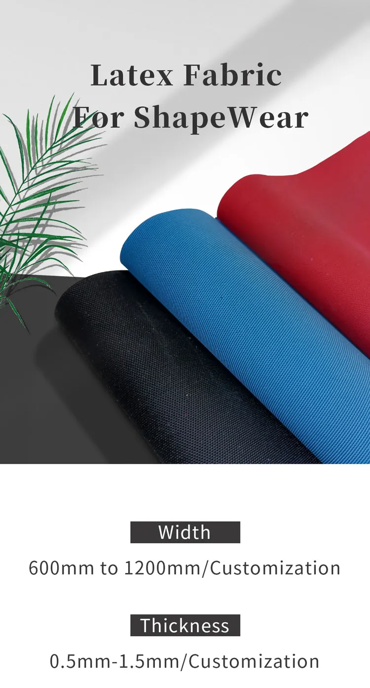 Natural Latex 2mm Thickness Rubber Sheets Coat Elastic Fabric For