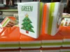 Orange Christmas Santa Acrylic Mahjong Set 4-Layer 160 Pcs