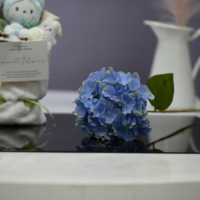 Hydrangeas Flowers Artificial Wedding In Bulk Flower Centerpiece Purple Flowering