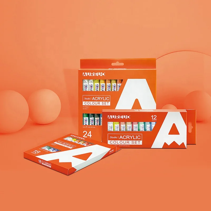 Профессиональный пигмент AUREUO 12 мл цветов набор акриловых красок для детской живописи
