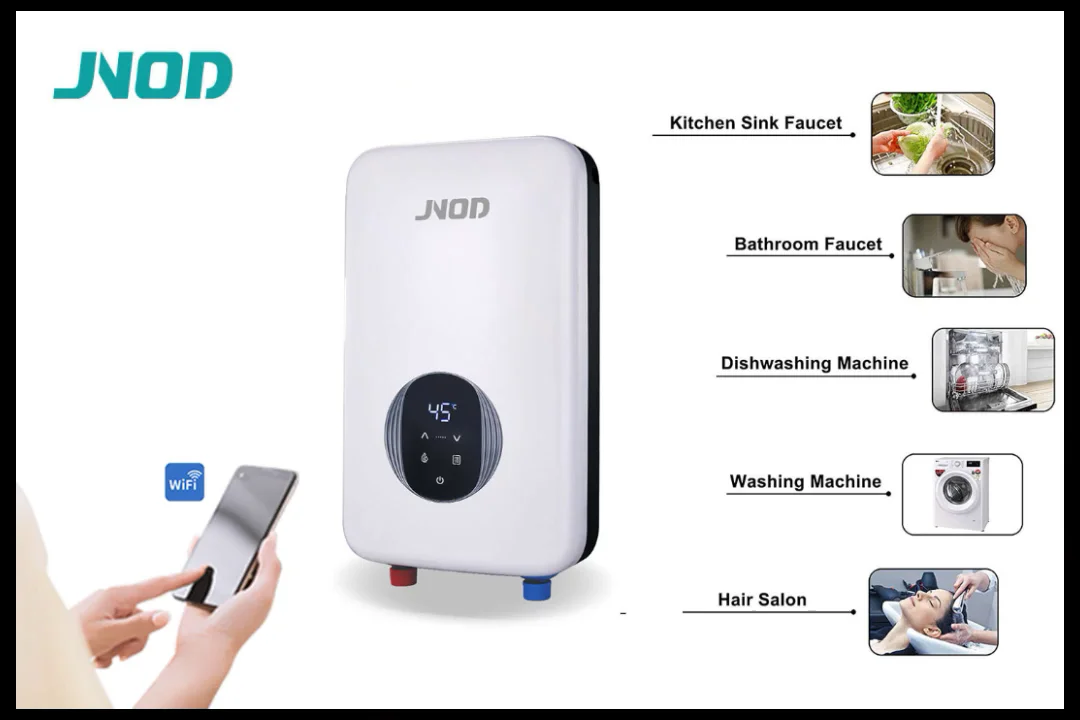 220240v 5.5kw Wall Mounted Instant Electric Water Heater Wifi Apps