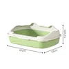 Semi-enclosed splash-proof litter box [Large Green]