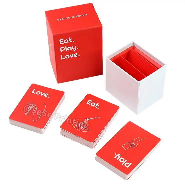 Full Color Cheap Custom Card Game Create Tuck Boxes Packaging Card