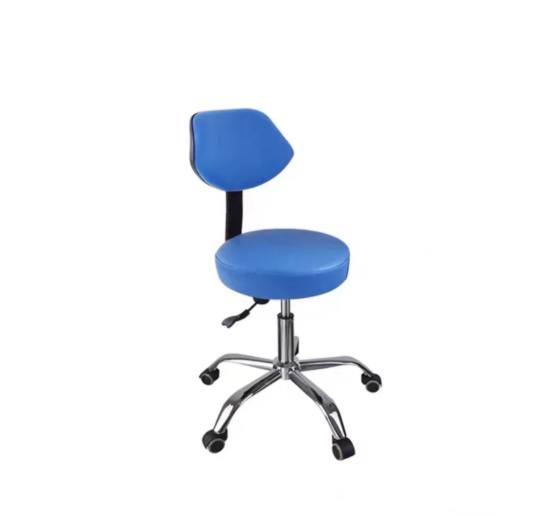 Dentist chairs Dental chairs supporting leather cushions  Metal foot details