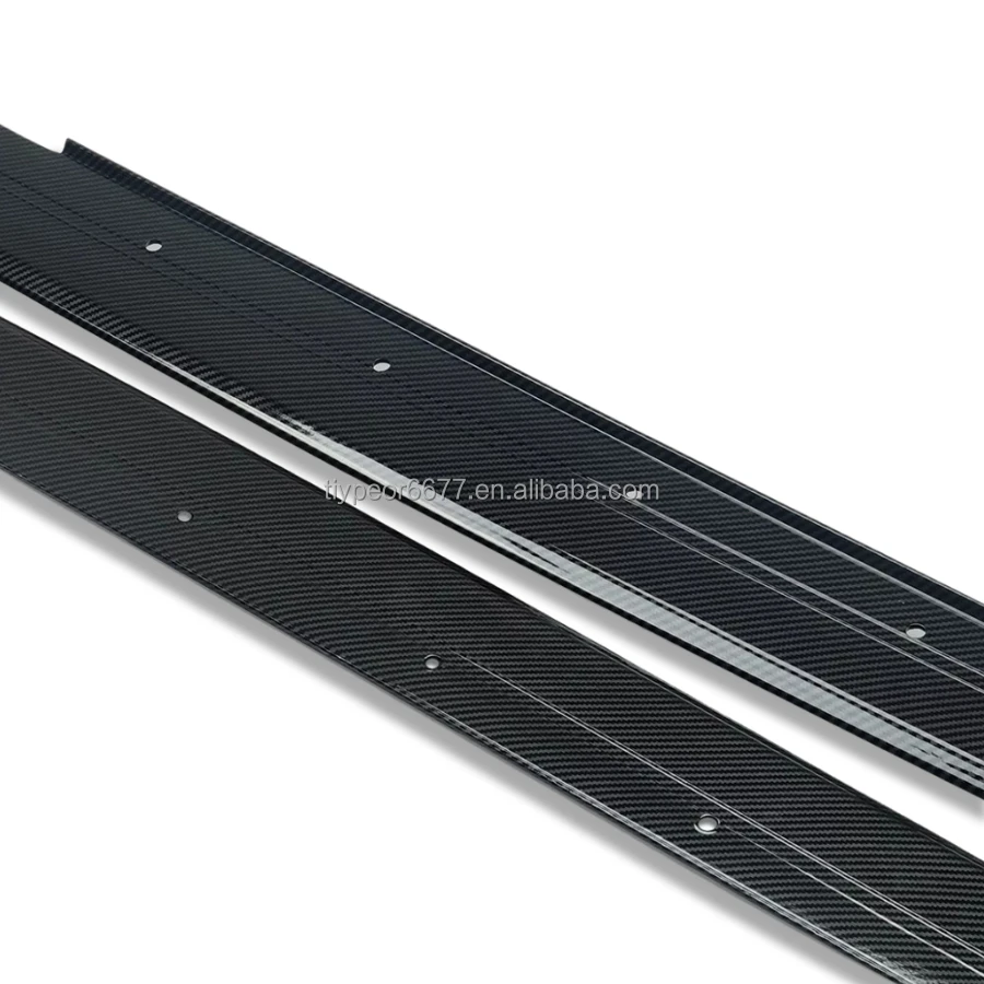 product tiypeor car side skirts extension lip carbon look upper bumper side skirt trim for bmw 3 series f30 2012   2018 side splitter-7