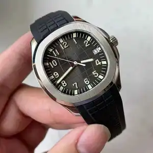 New High-quality Green Luxury Men's Mechanical Watch Designer Rubber Strap Ultra-thin Chronograph Classic Retro Automatic Watch