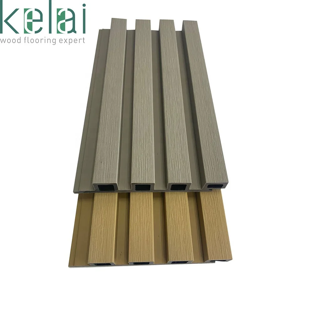 Modern Louvers Type facade wall cladding Board Capped Wpc Exterior Wall Panels Wood Plastic Composite Wall Covering