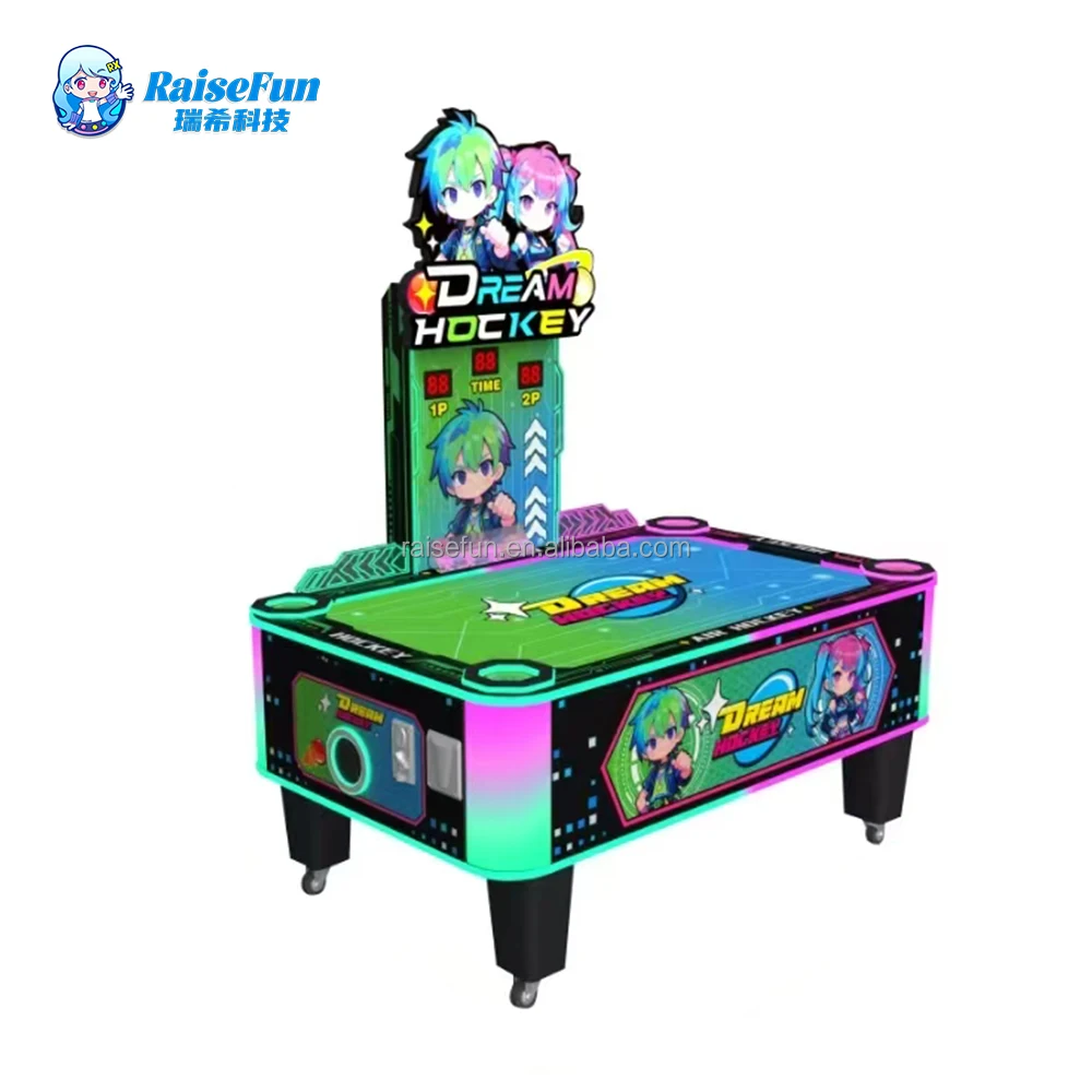 Coin Operated Air Hockey Table Game Machine Multiplayer 2 Player Electronic Scorer Sport Hockey Arcade Table Machine for Kids