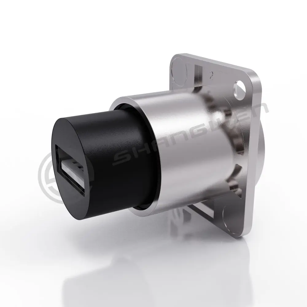 4 Pin Audio Video & USB Connector Dustproof Indoor Outdoor Copper Contact Material 4P 9P Alloy for Data Cable