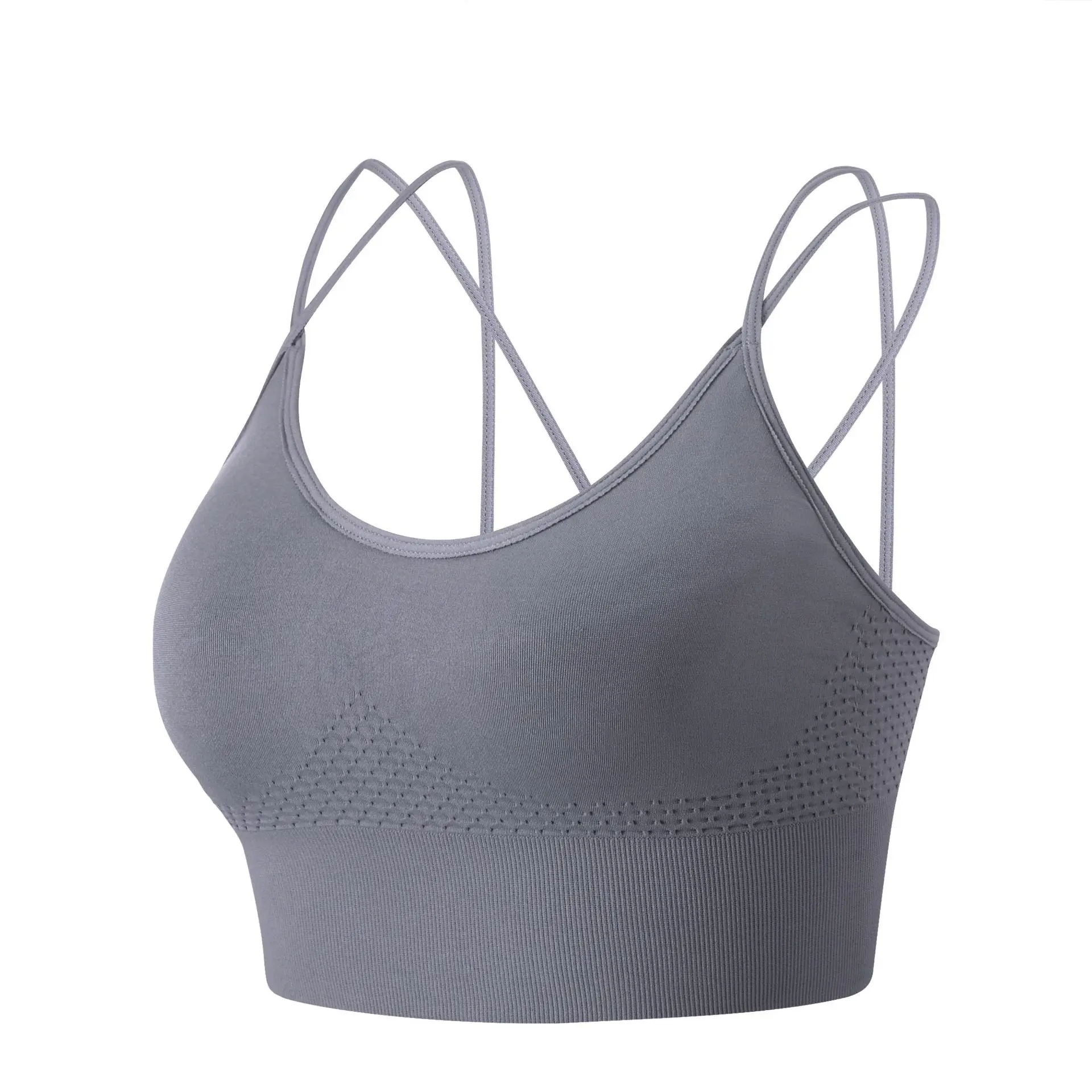 Women's Sports Bra Yoga Plus Size Backless Crop Top Fitness Running ...