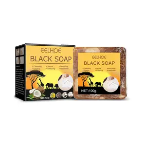 African Black Soap Wholesale Deep Cleansing Exfoliation Body Moisturizing Treatment Acne Skin Care Africa Soap 100g
