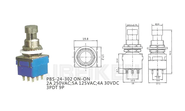Interruttore A Pedale Industriale, AC 250V 15A Interruttore A Pedale Momentaneo in Metallo 1No 1Nc Interruttore A Pedale Interruttore A Pedale con Passacavo (Classe Energetica A