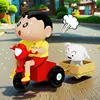 Shin-chan - Ciclista con mantello giallo - Xiao Bai - (scatola dei colori)