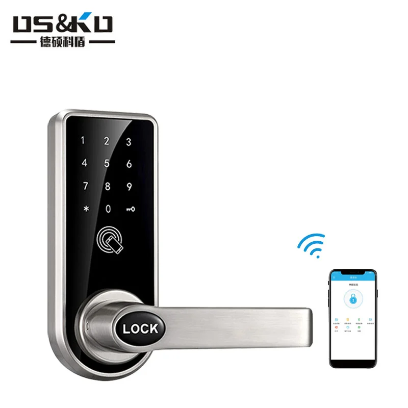 Китай замок завод серебро полированная сталь Wifi Smart пароль отель двери
