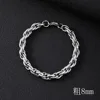 8mm indented twist bracelet - 21cm