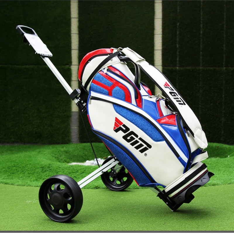 PGM QC002 2 wheels aluminum alloy golf push carts golf trolley-企业官网