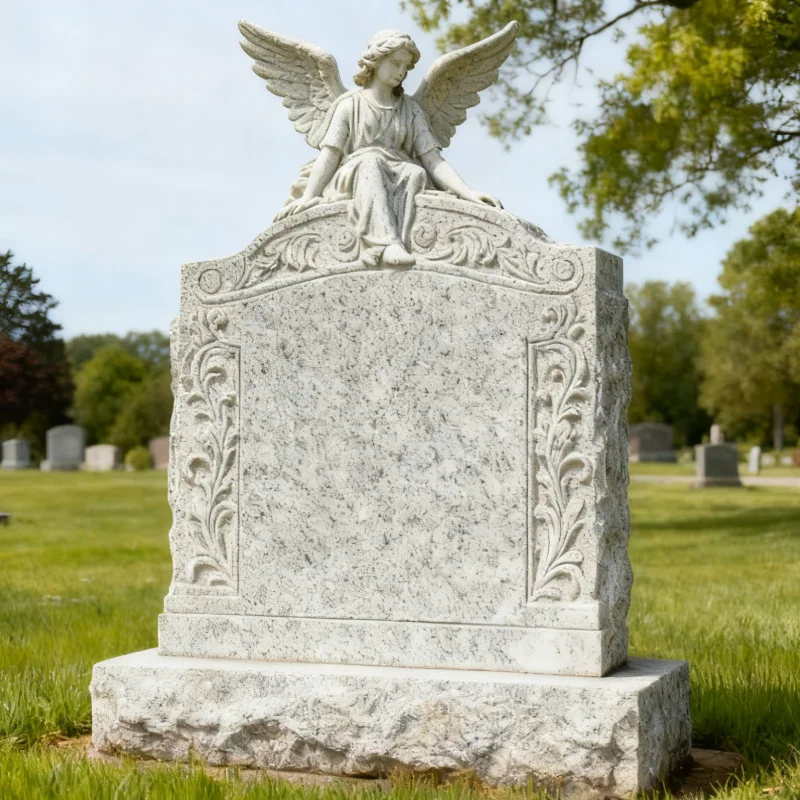 product g603 modern white granite tombstones and monuments 1 year warranty european style memorial for outdoor cemetery and garden use-1