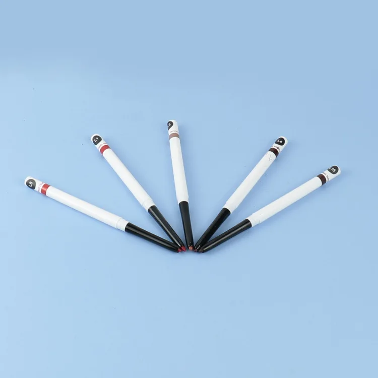 Muting Makeup Princess Private Label 15 Colors Lip Liner Vegan Nude Retractable Clear Waterproof Lip Liner