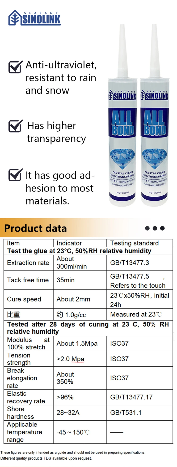 Ms Silicone Sealant Adhesive Modified Silicone Sealant For Construction ...