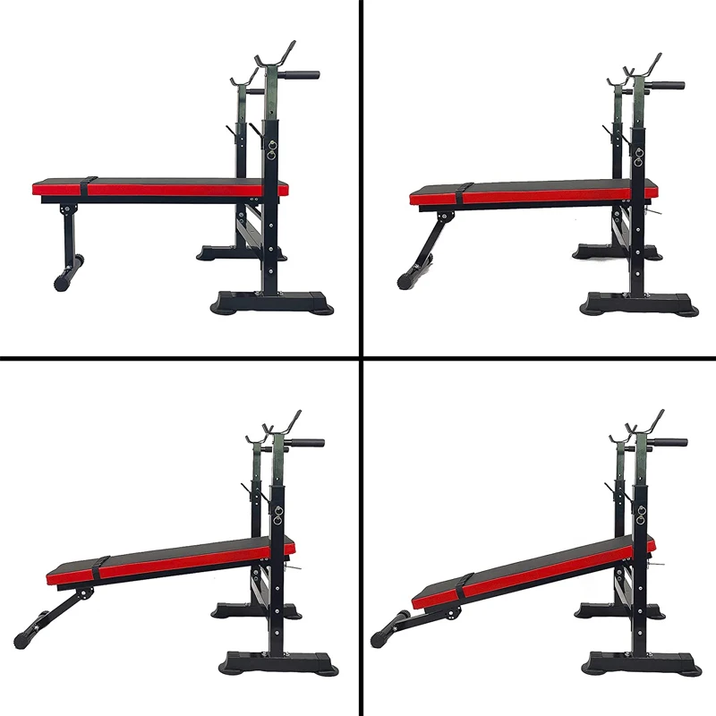 Chaoran Gym Home Barbell Bench Foldable Bench Press Rack