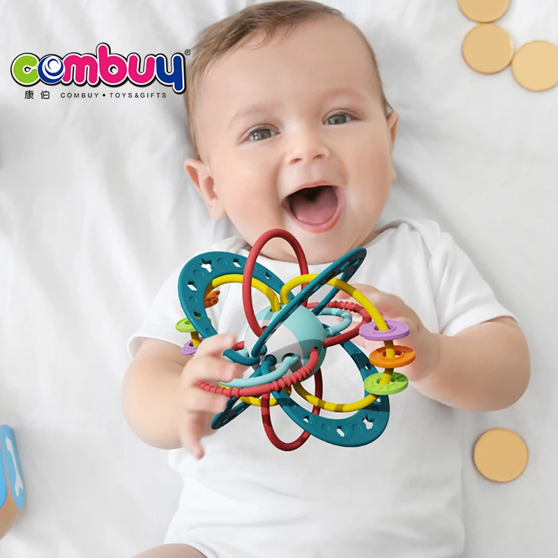 Игрушка-погремушка для новорожденных, силиконовый шар