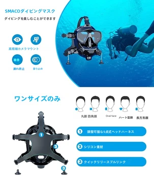 酸素マスク フルフェイス 救助潜水用 ダイビング SCUBAタンク用 黒