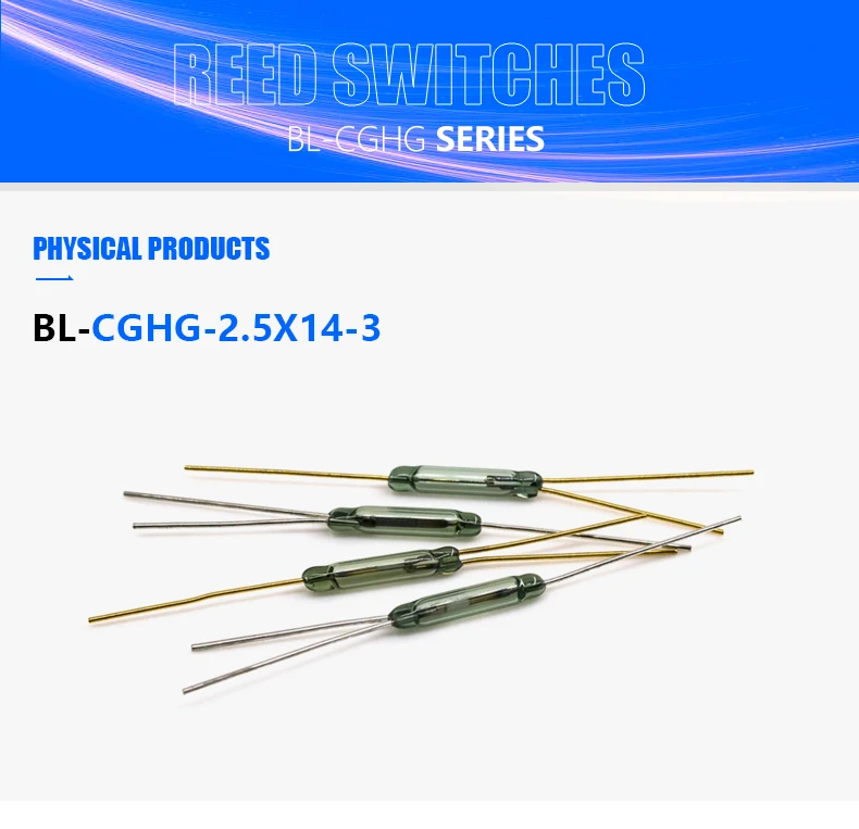 3 Pin Reed Switch 2.5*14 BL-CGHG-2.5X14-3 - Smart Magnetic Proximity Switch