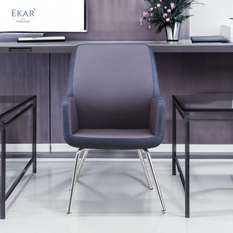 Elegant Top-Grain Leather Office Chair with Sturdy Steel Frame manufacture