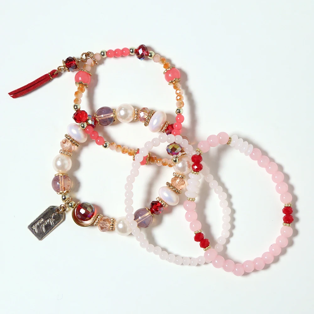 BESTONE Jewelry Glass Beads Friendship Bracelets