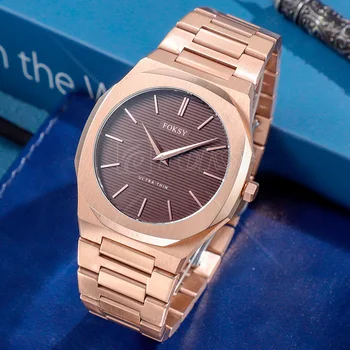 High Quality OEM Custom Logo Waterproof Automatic New Trendy Quartz watch Stainless Steel Luxury Wrist for Man
