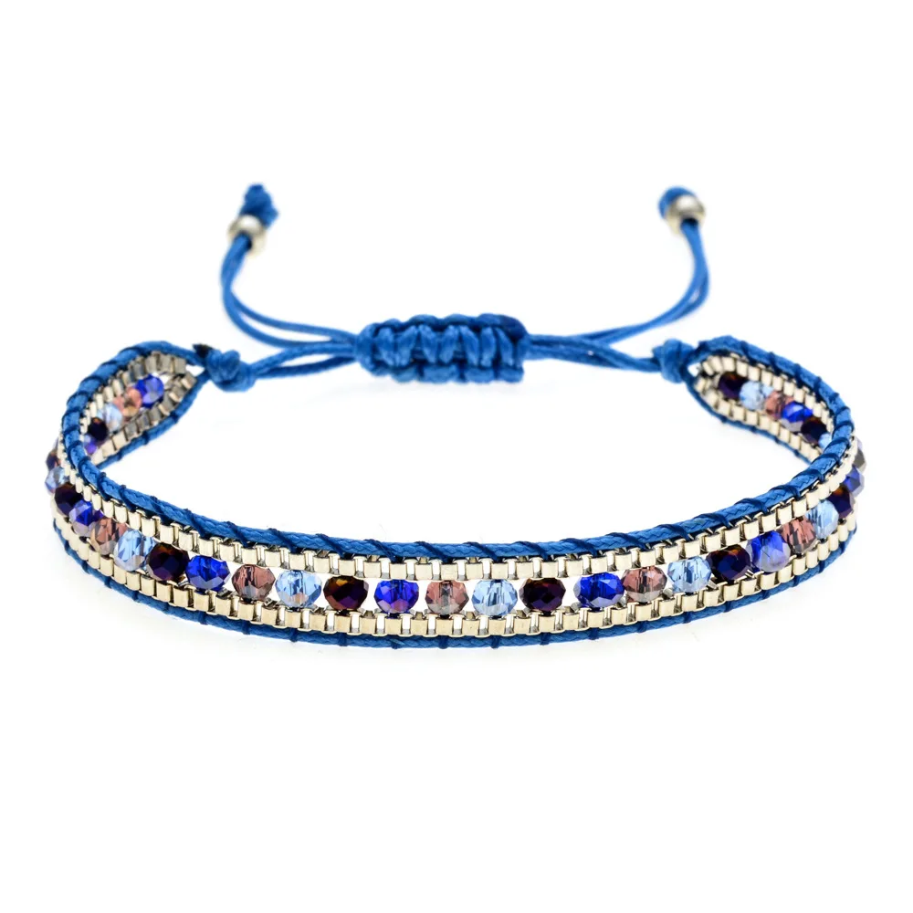 Braccialetti avvolgenti fatti a mano in pietra naturale boema Bracciale con perline di cristallo multistrato Bracciale Boho acquista in modo economico - spedizione gratuita, recensioni reali con foto