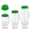 Clear bottle with Green lid