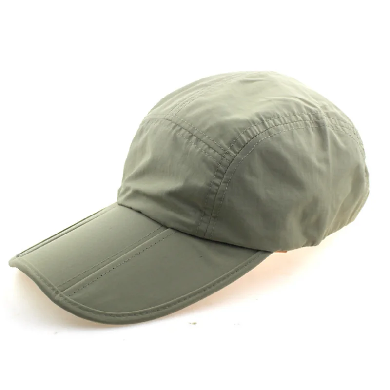 Adjustable Unstructured Lightweight Hat Quick Dry Sports Cap Waterproof Foldable Nylon Cap