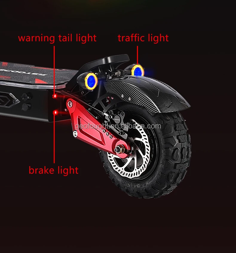 NFC/Password Start 11 Inch Off Road Scooter 38Ah Battery 100-120km Range 60V 6000W 80kmh 50mph Foldable Adult Electric Scooter