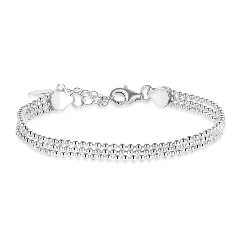 Wholesale Three Line Ball Bracelet Luxury Women Men Charm Bracelet