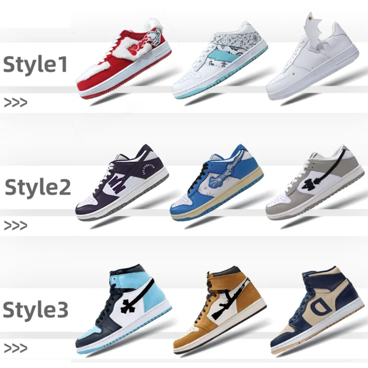 Мужские спортивные кроссовки для бега AF Air 1 белые Дизайнерские прогулок