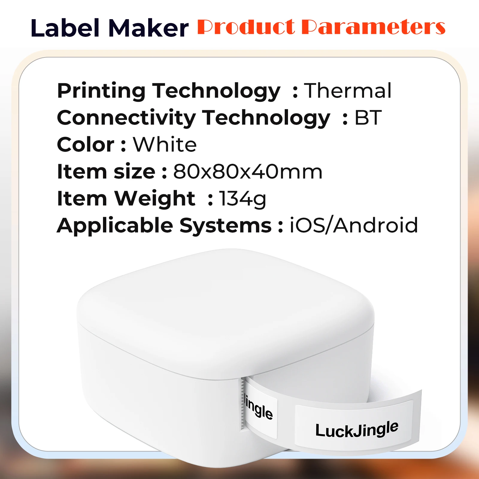 LUCK JINGLE thermal mini label printer for transparent label drug store Kitchen Organization4