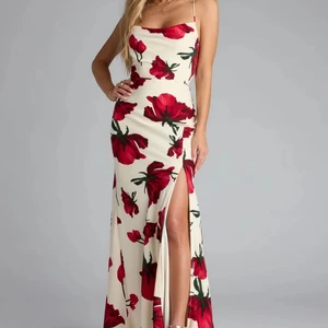 Hot Selling Sexy Floral Slit Maxi Dress Sleeveless Spaghetti Strap American Style Ladies Dress Vacation Dress Summer Beach Dress