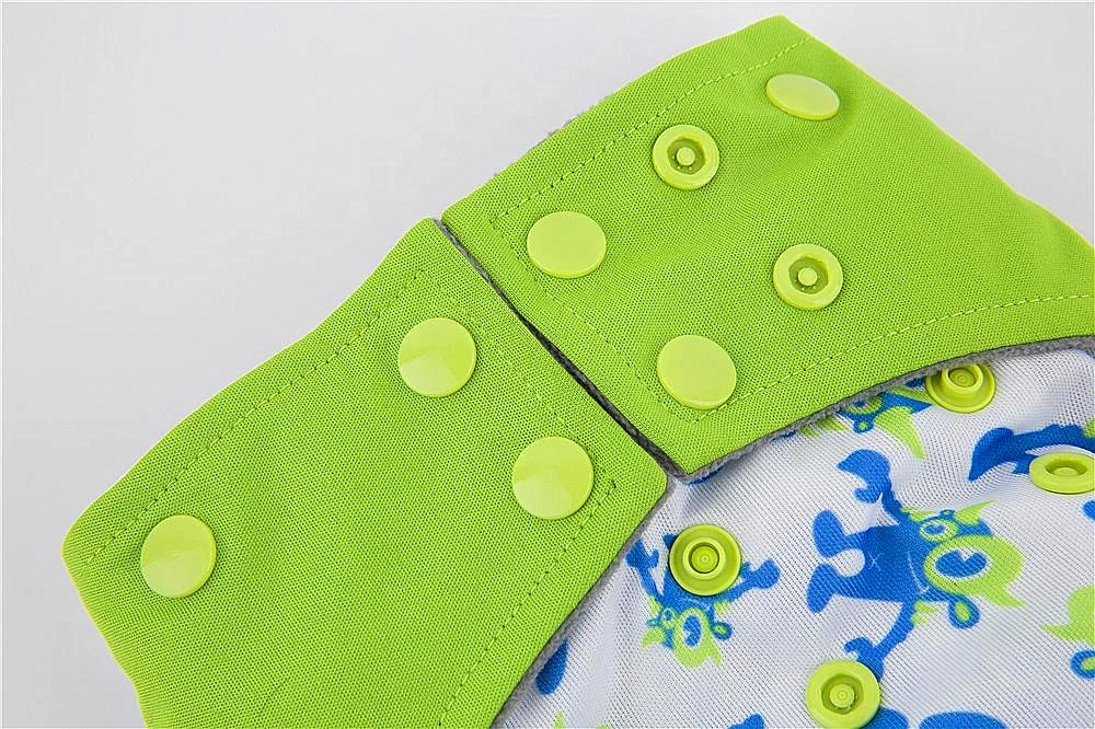 Стильный дизайн универсальные дышащие Экологичные многоразовые регулируемые детские тканевые подгузники aio с бамбуковым углем