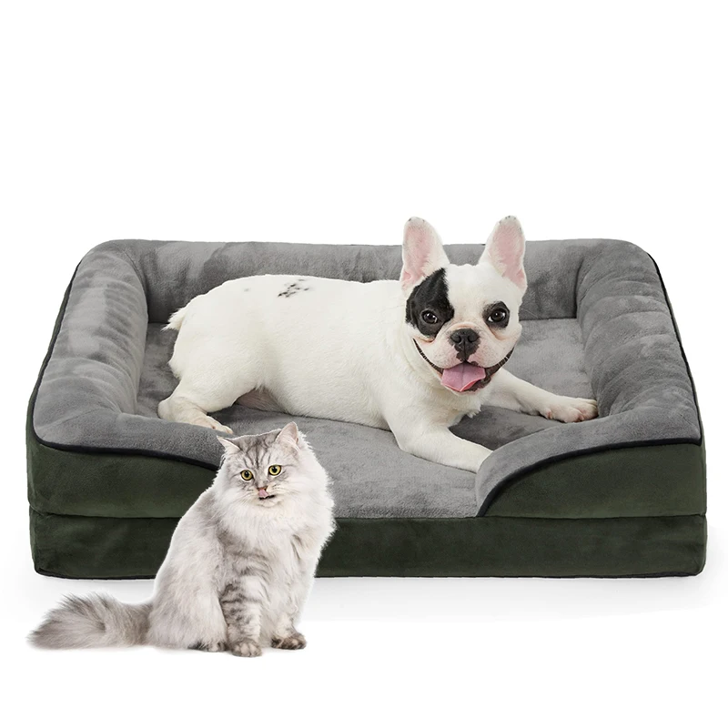 Wholesale comfortable removable cover fluffy orthopedic washable memory foam dog couch cat sofa pet bed for large dogs